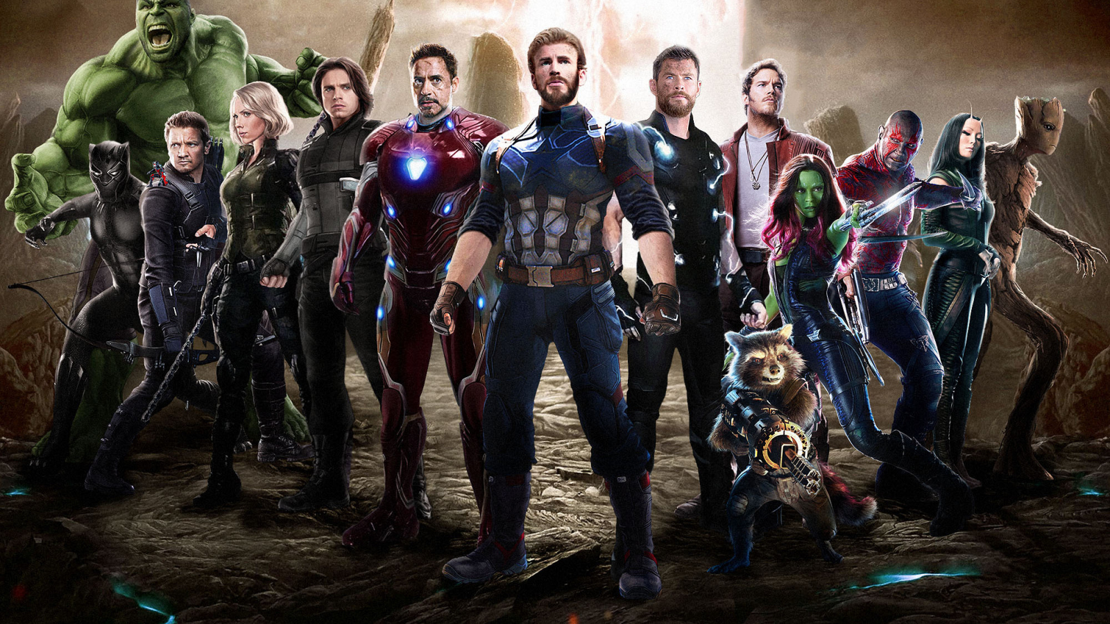 Desktop Wallpaper Team Of Superheroes, Movie, Avengers: Infinity War, HD Image, Picture, Background, 662a78