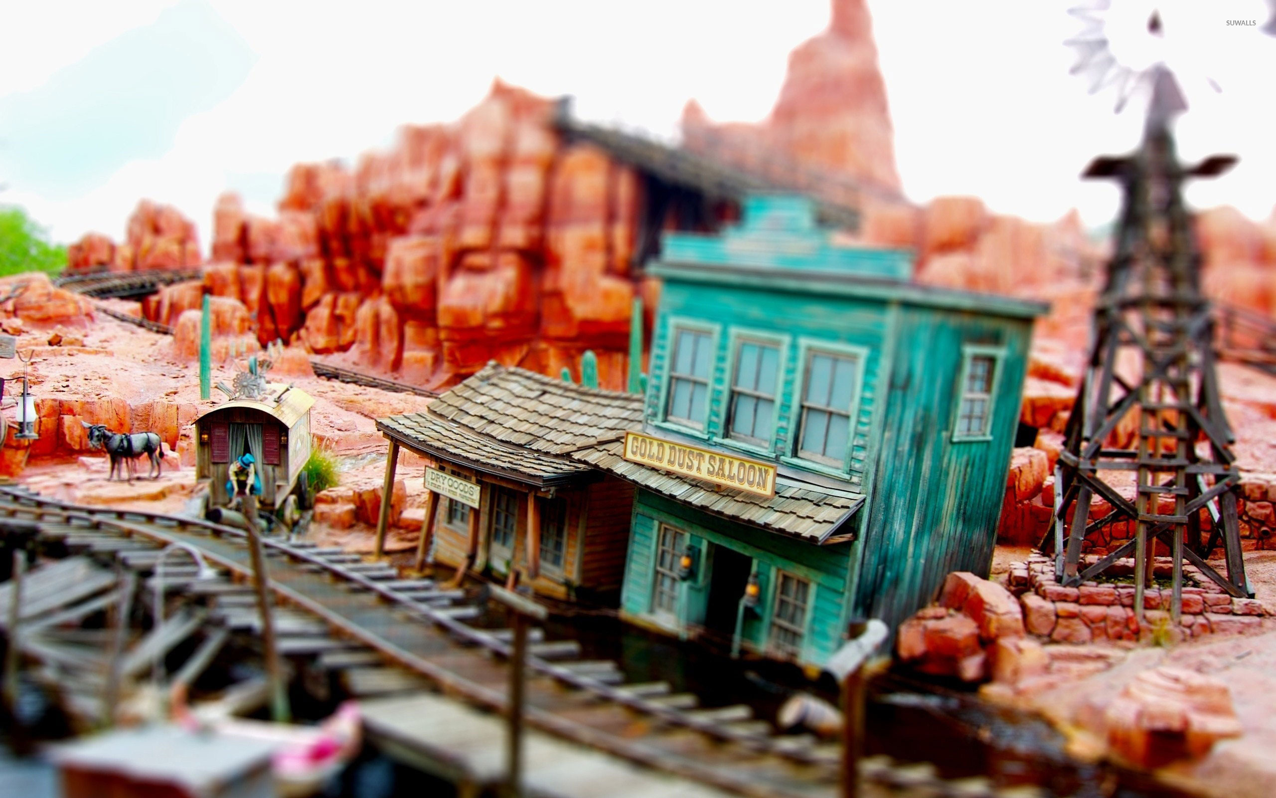 Model train western town wallpaper wallpaper