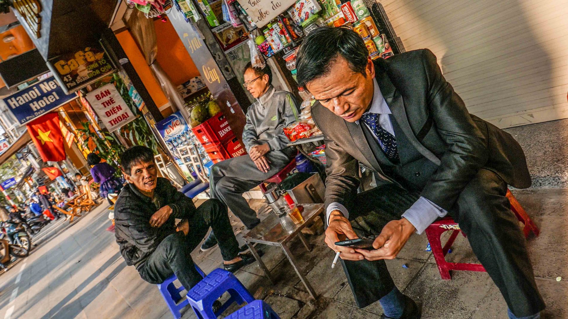 In photo: The plastic chairs of Southeast Asia