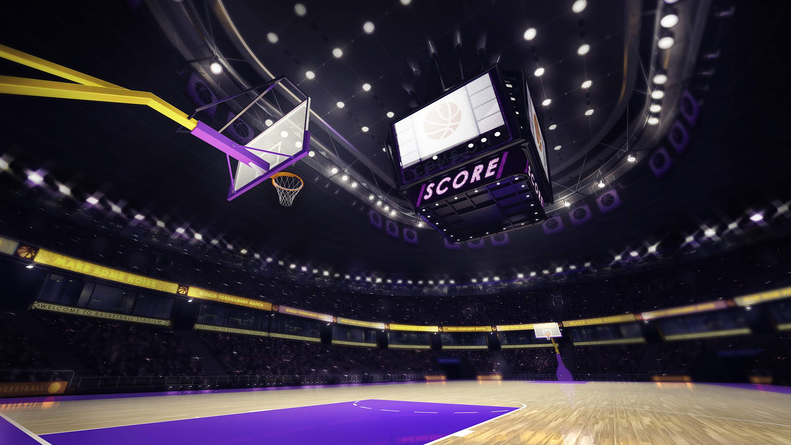Wallpaper court Sport Basketball Ceiling 2560x1440