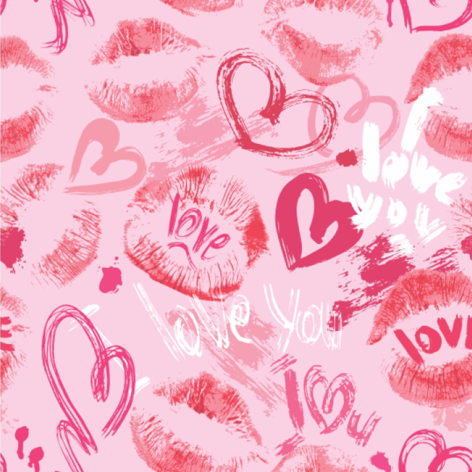 Lips n Hearts Wallpaper & Surface Covering