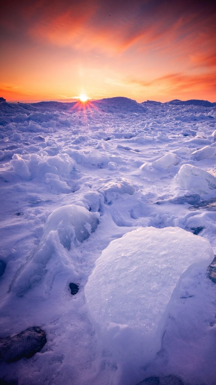 Snow, winter, sunset, horizon, ice wallpaper, background. iPhone wallpaper winter, iPhone wallpaper mountains, Snow wallpaper iphone