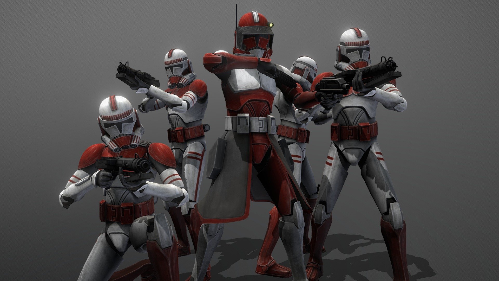 Commander Fox and the Coruscant Guard model by Mike Chan [f25ce4d]