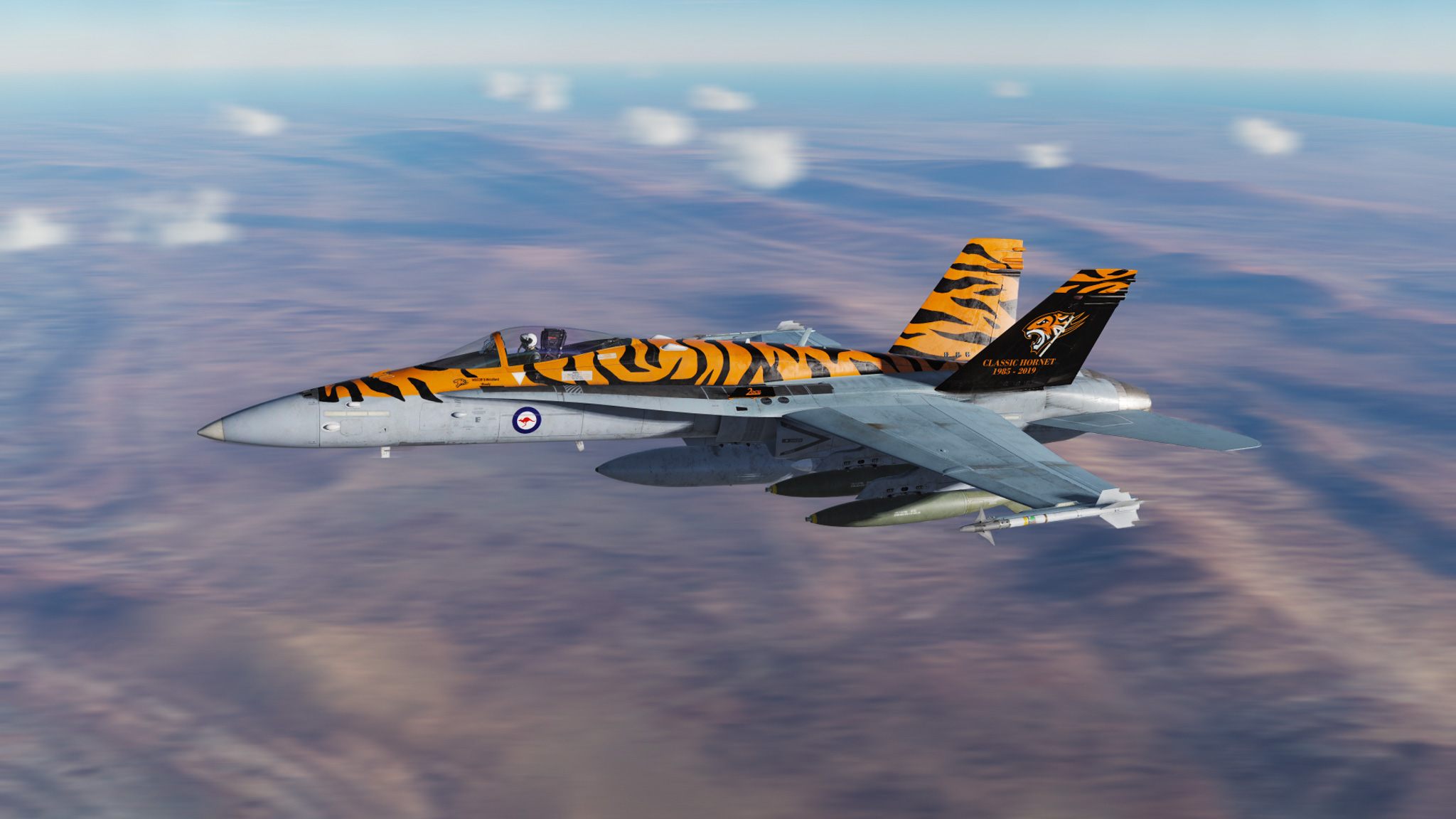 RAAF F A 18C 2OCU Classic Hornet Tiger