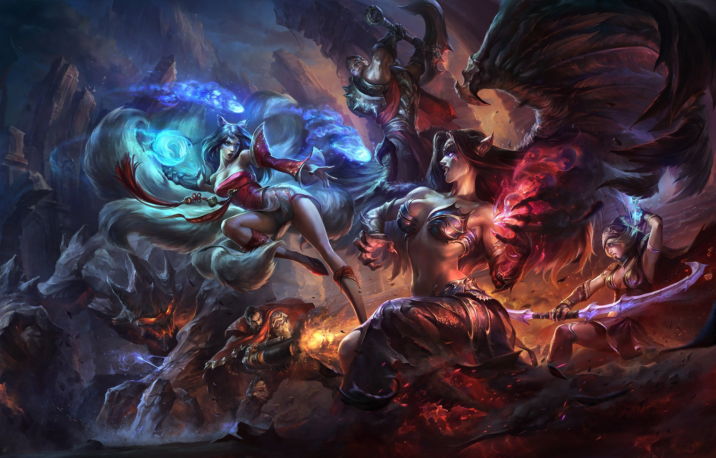League Of Legends, Realistic, Ahri, Fantasy Art Wallpaper HD / Desktop and Mobile Background