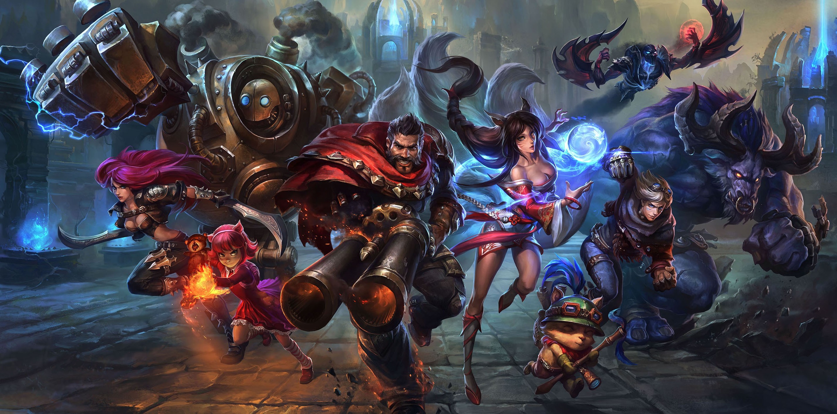 league of legends realistic ahri katarina fantasy art wallpaper