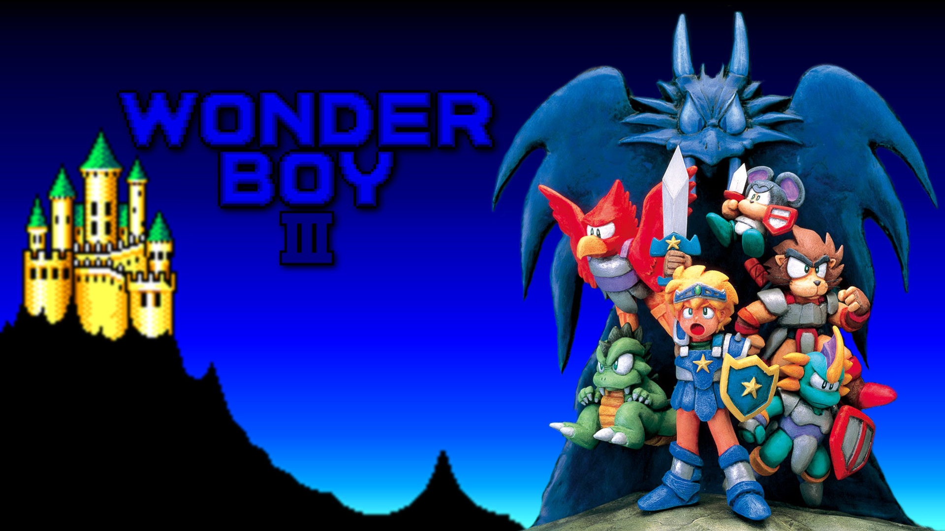 OC] Wonder Boy III: The Dragon's Trap wallpaper [1920x1080]