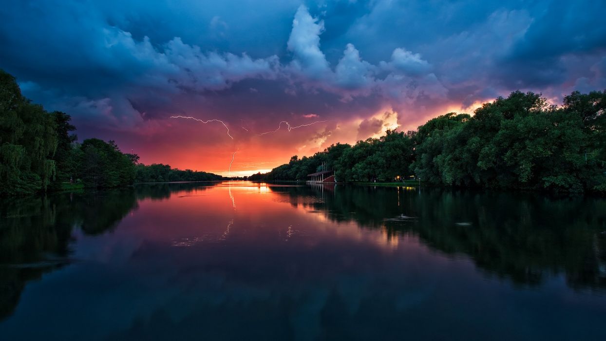 Stormy Weather Sunset Wallpaperx1080