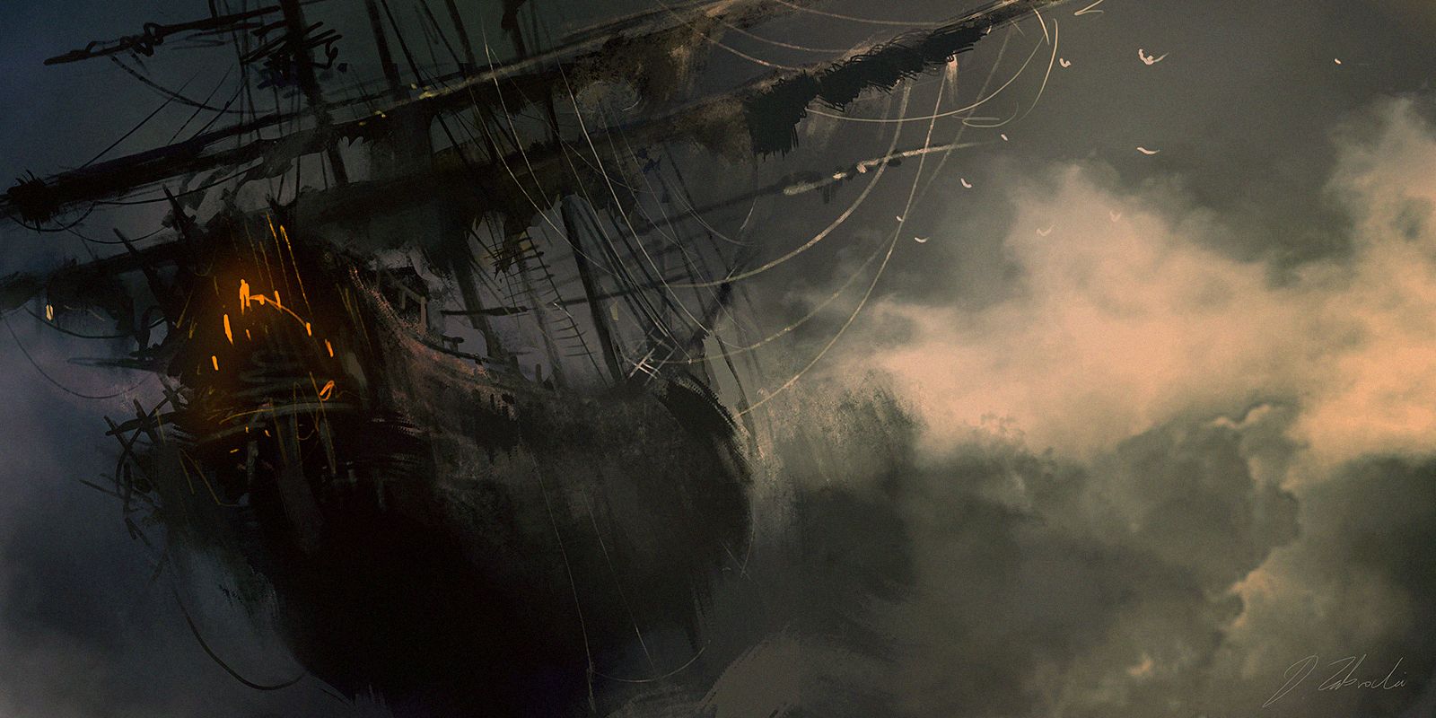 Flying Dutchman. Flying dutchman, Ghost ship, Fantasy art