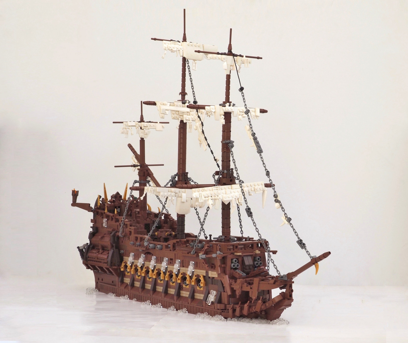 Wallpaper, LEGO, potc, pirates, ship, Caribbean, boat, prow, flying, dutchman, cannons, underwater, davy, jones 4089x3439