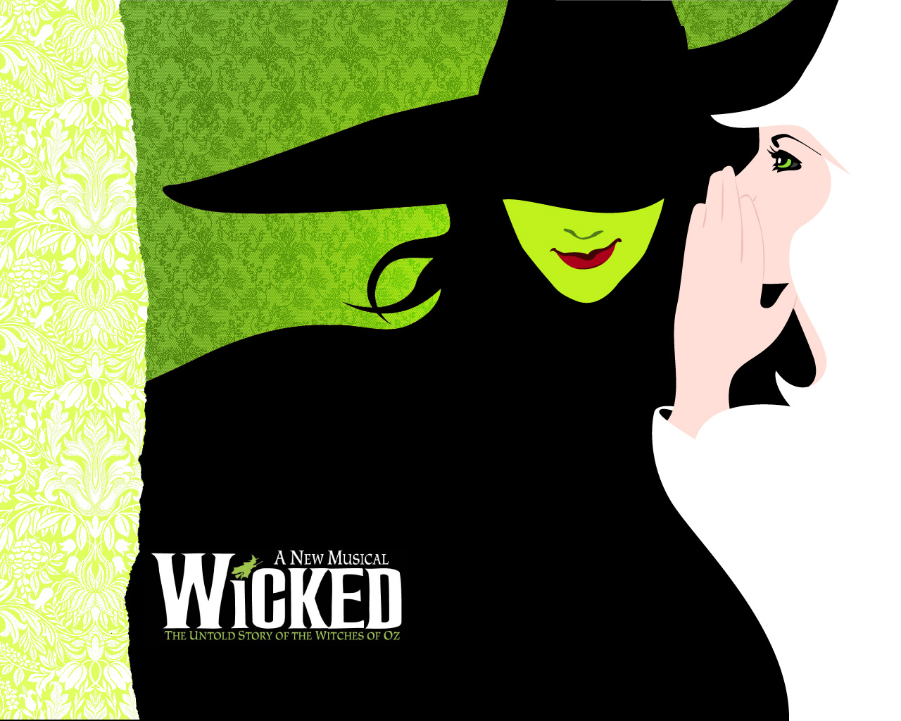 wicked wallpaper, fictional character, illustration, headgear, font, hat