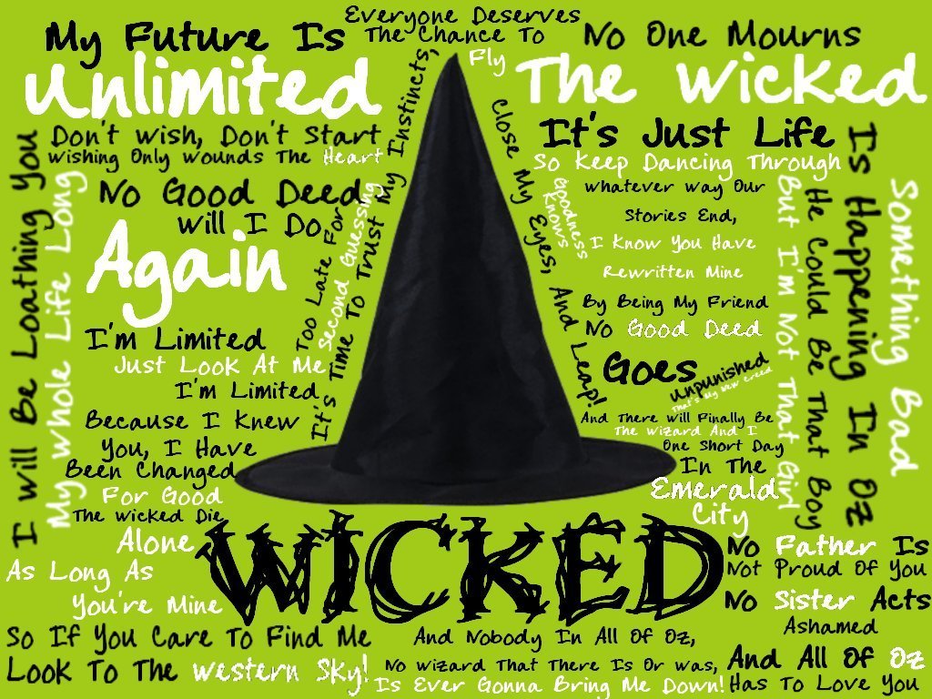 Wicked Wicked Lyrics Wallpaper The Musical Lyrics HD Wallpaper