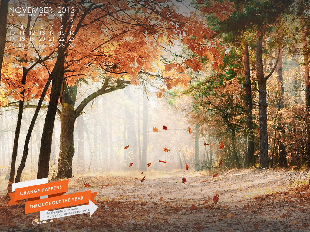 Our November wallpaper brings a change of Autumn scenery