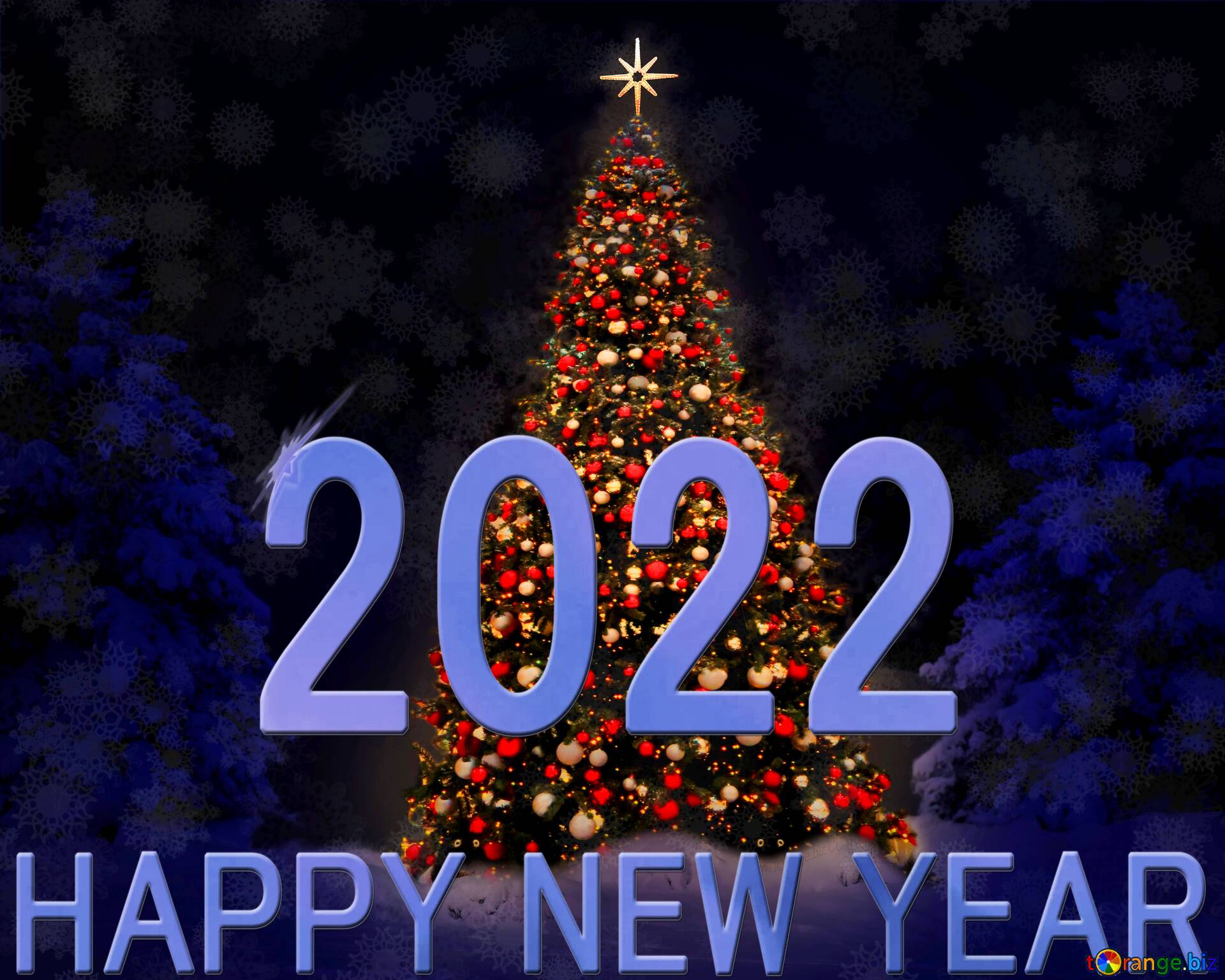 Download Free Picture Christmas Tree Happy New Year 2022 Blue On CC BY License Free Image Stock TOrange.biz Fx №216474