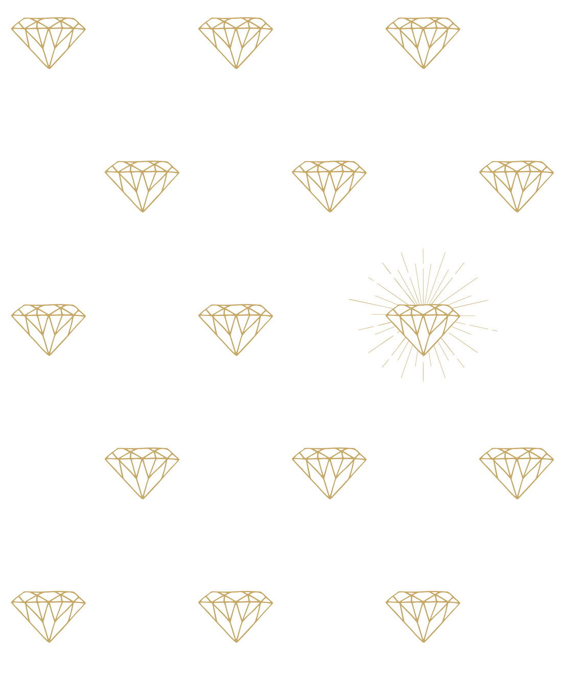 Gold Diamonds Wallpaper, Minimal White Wallpaper EU