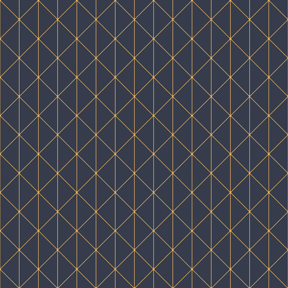 Diamonds by Engblad & Co Blue and Gold, Wallpaper Direct