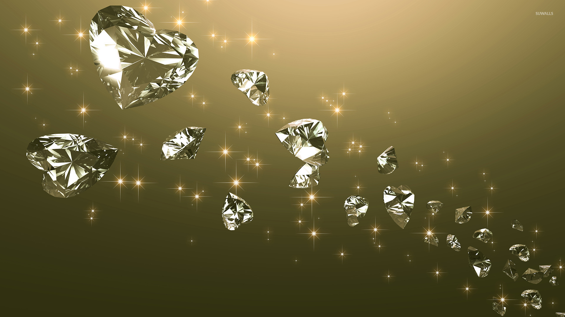 Gold And Diamond Background HD Wallpaper