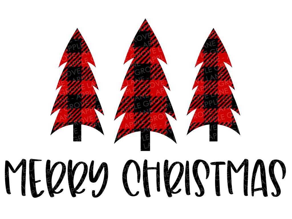 Merry Christmas Svg Tree SVG Plaid Svg