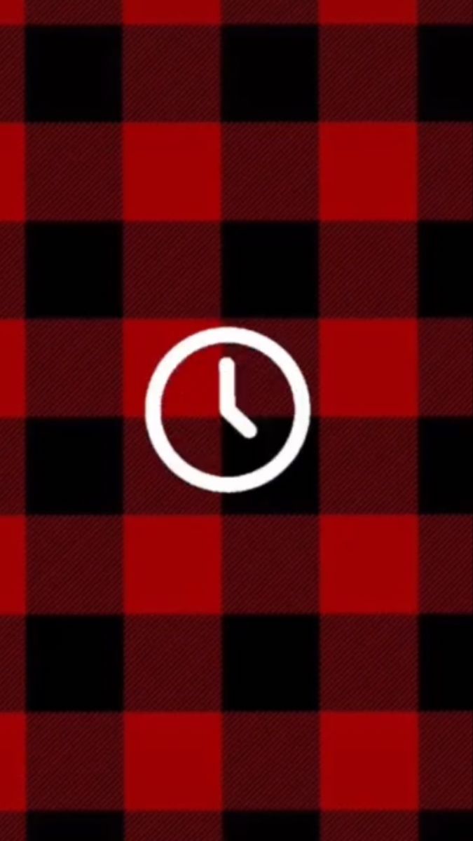 plaid clock. iPhone app layout, iPhone app design, Wallpaper iphone christmas