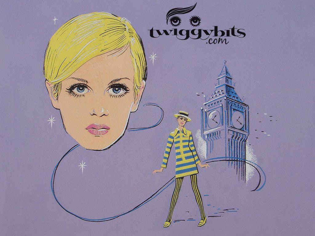 twiggy vintage illustration / mod / 1960's. Twiggy, Vintage illustration, Wallpaper