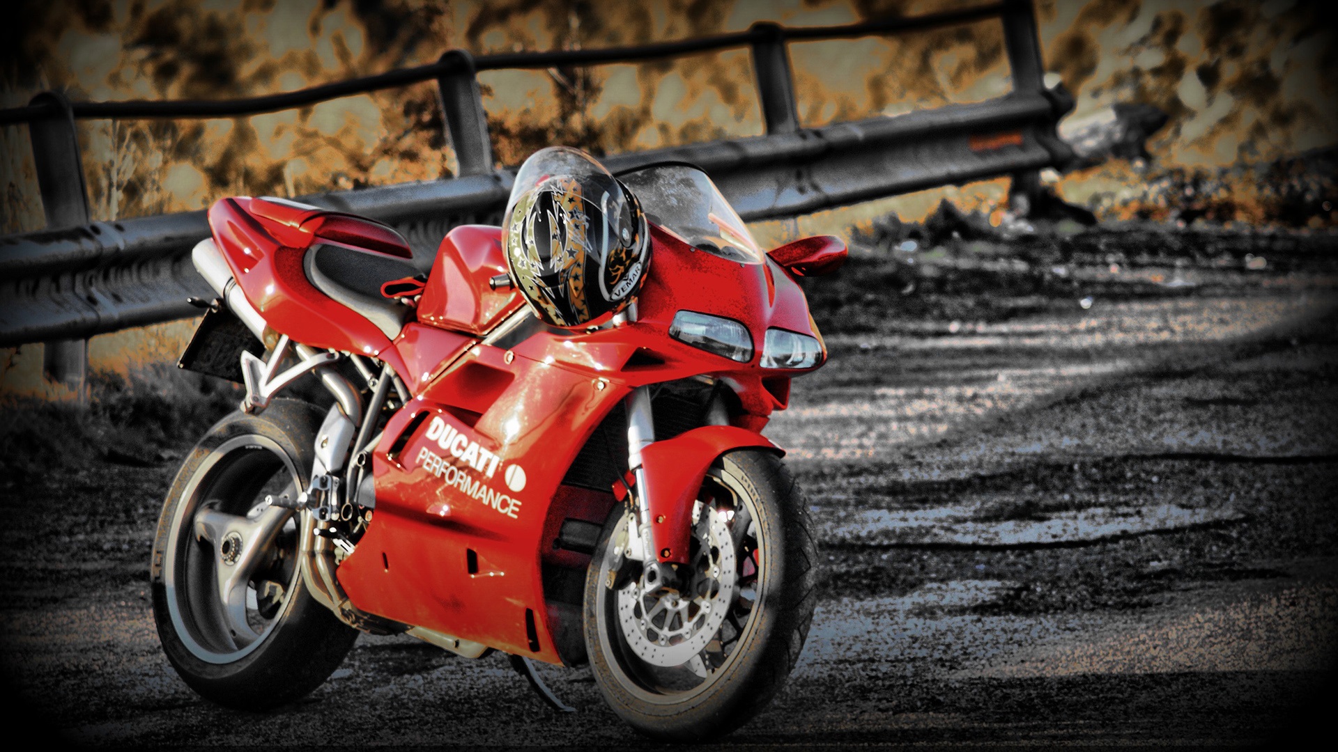 Wallpaper Ducati 748 red motorcycle 1920x1080 Full HD 2K Picture, Image