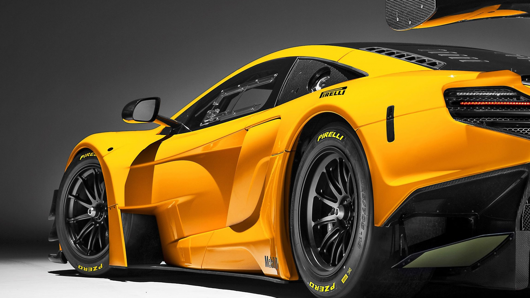 Desktop Wallpaper Mclaren 650 S Gt3, Yellow Sports Car, Side View, HD Image, Picture, Background, Arrkn3