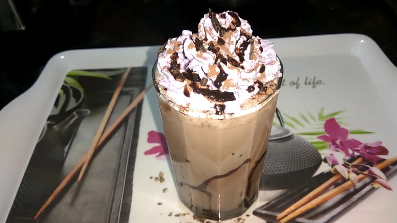 Chocolate Milkshake with ice cream at home. Milkshake with Whipped Cream Recipe in Hindi