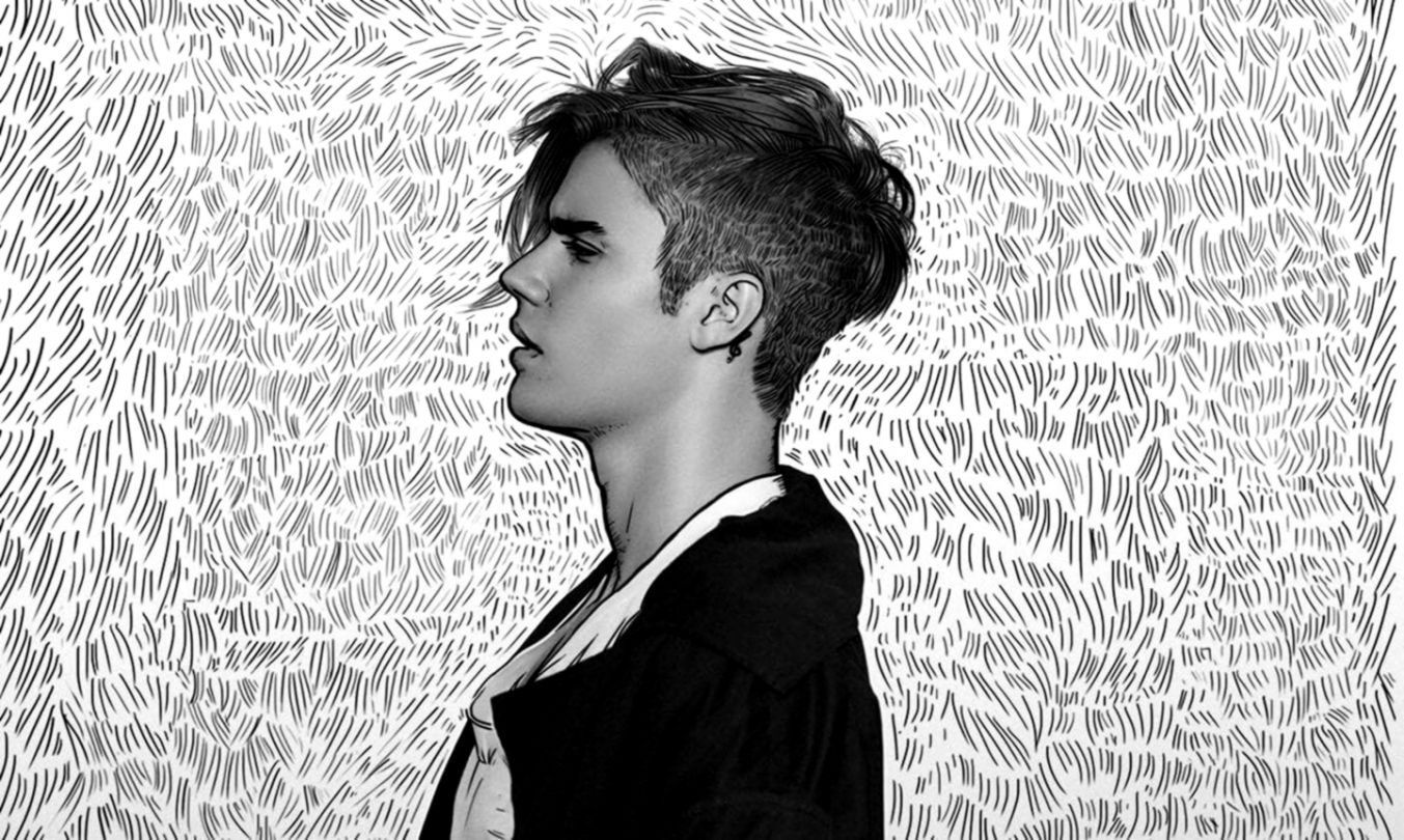 Justin Bieber Black And White Wallpaper