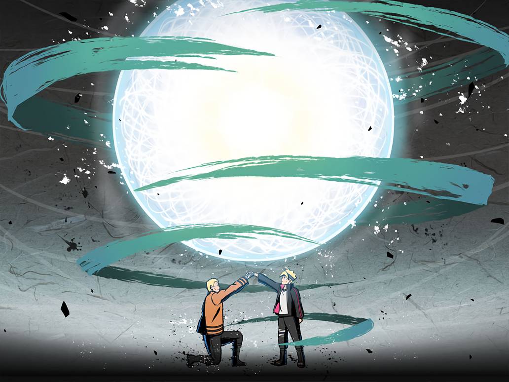 Father and Son Rasengan with Naruto and Boryto Wallpaper (NARUTO X BORUTO Ninja Tribes)