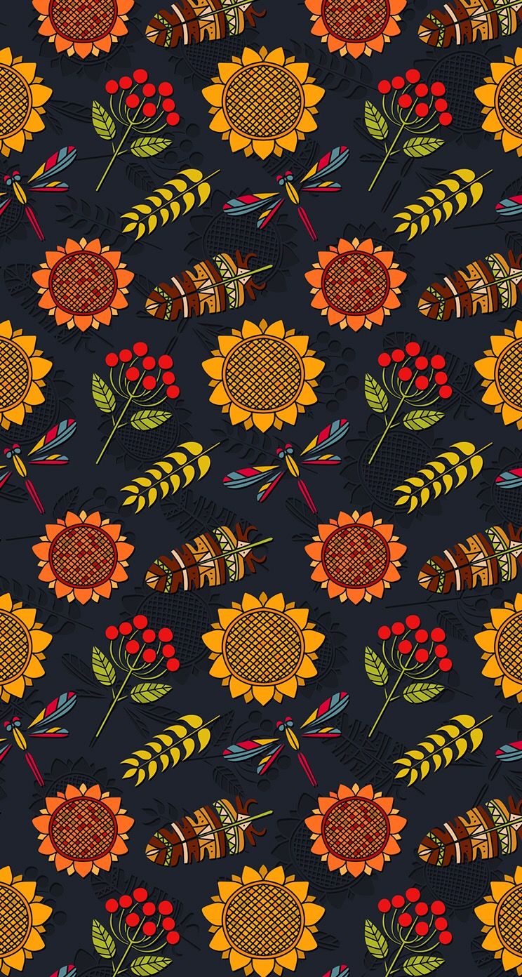Dragonflies, bugs & flowers. Sunflower wallpaper, Pretty wallpaper, Fall wallpaper