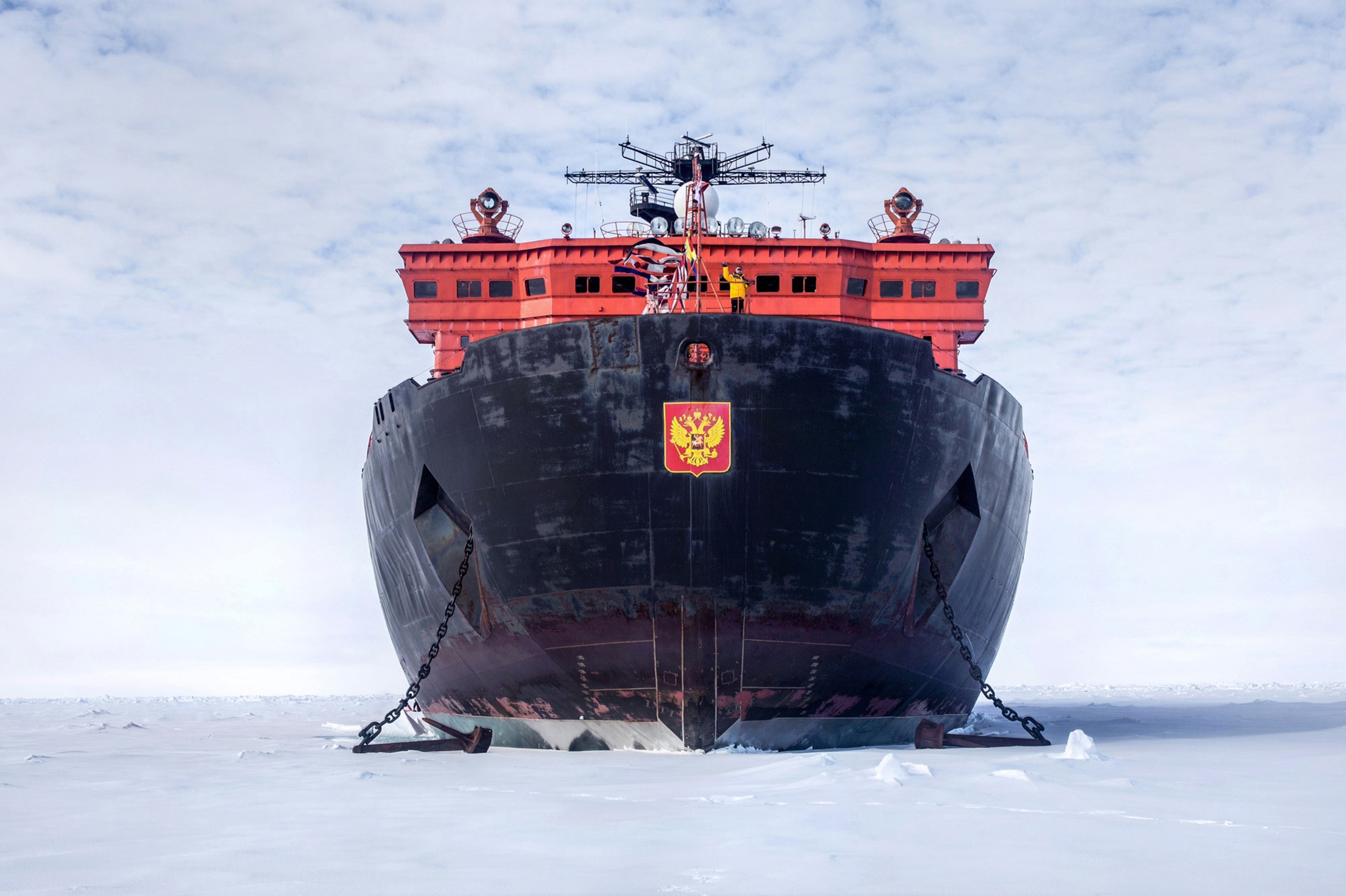 Wallpaper / Ship, Arctic, Vehicle, Artwork, Ice, Nuclear Powered Icebreaker, Rosatom Free Download