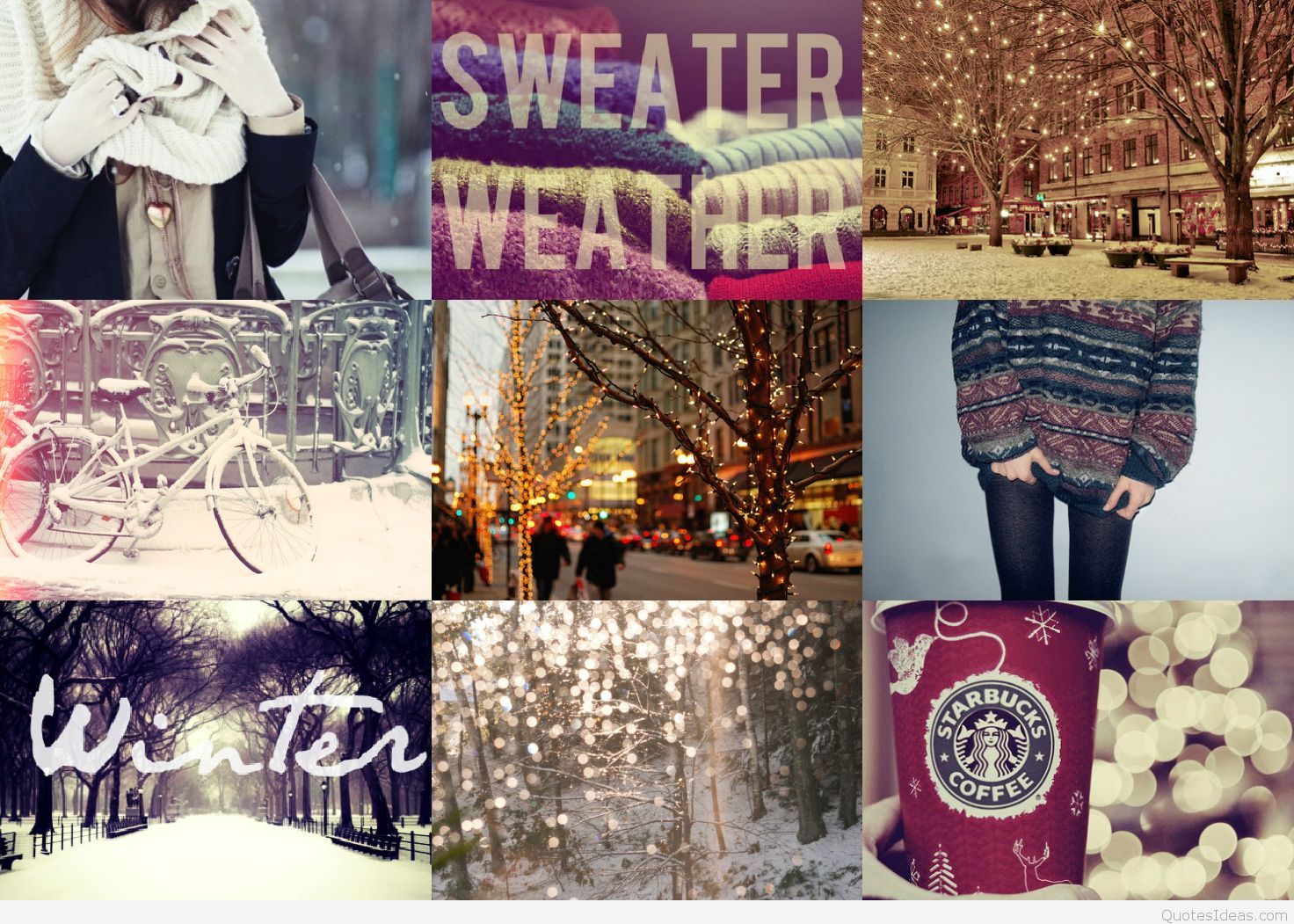 Winter Collage Wallpaper Free Winter Collage Background