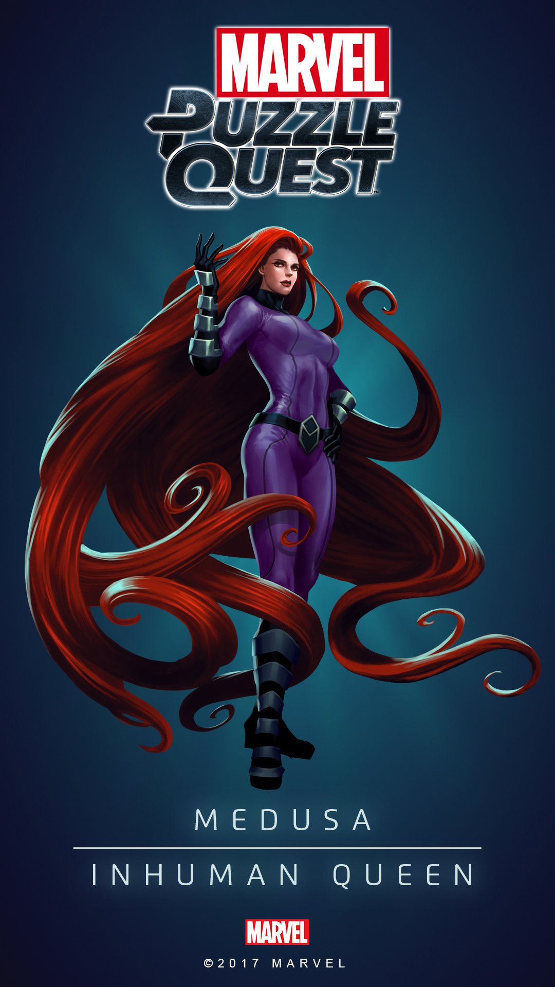 MARVEL Puzzle Quest way for the Queen of the Inhumans to rule your mobile display with new Medusa wallpaper. #MarvelPuzzleQuest