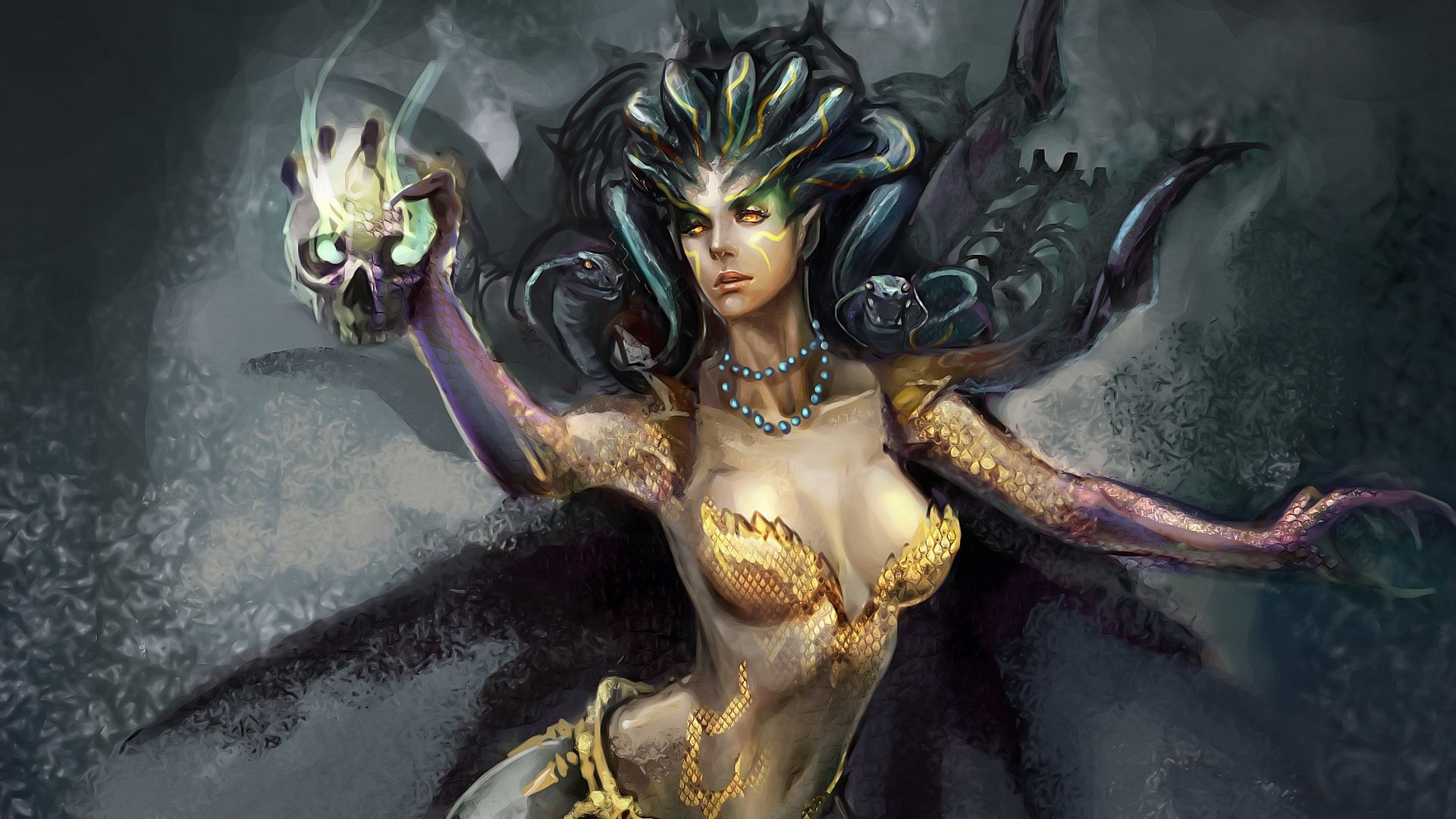 Medusa Nebula Desktop Background wallpaper HD free. Runes of magic, Desktop wallpaper background, Female art
