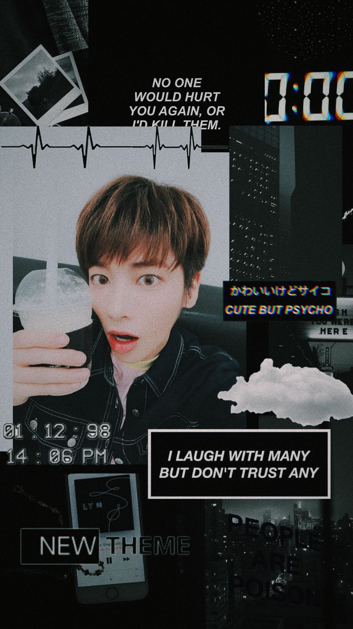 Taehyun Wallpaper // black aesthetic // kpop // TXT // TXT wallpaper // Taehyun aesthetic. Aesthetic wallpaper, Black aesthetic, Txt