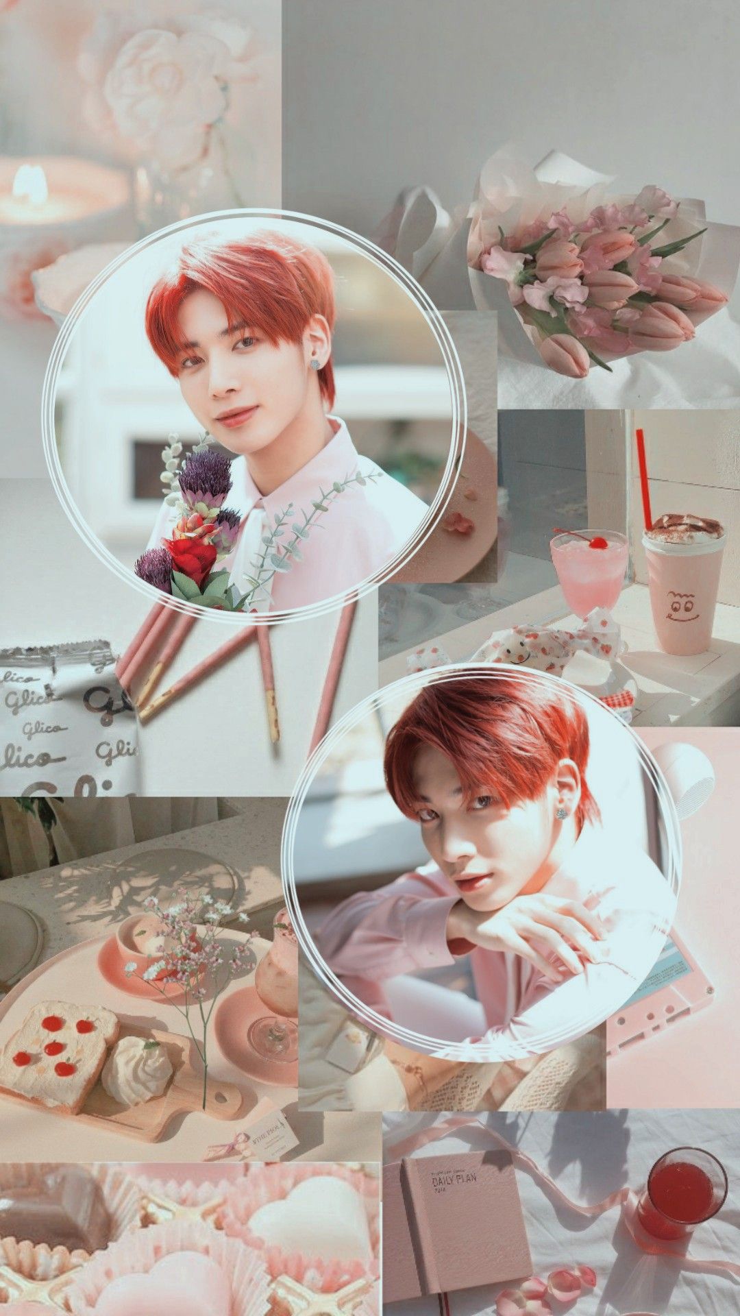 TXT Taehyun Milky Beige Aesthetic Lockscreen | TXT (내일 함께) Amino