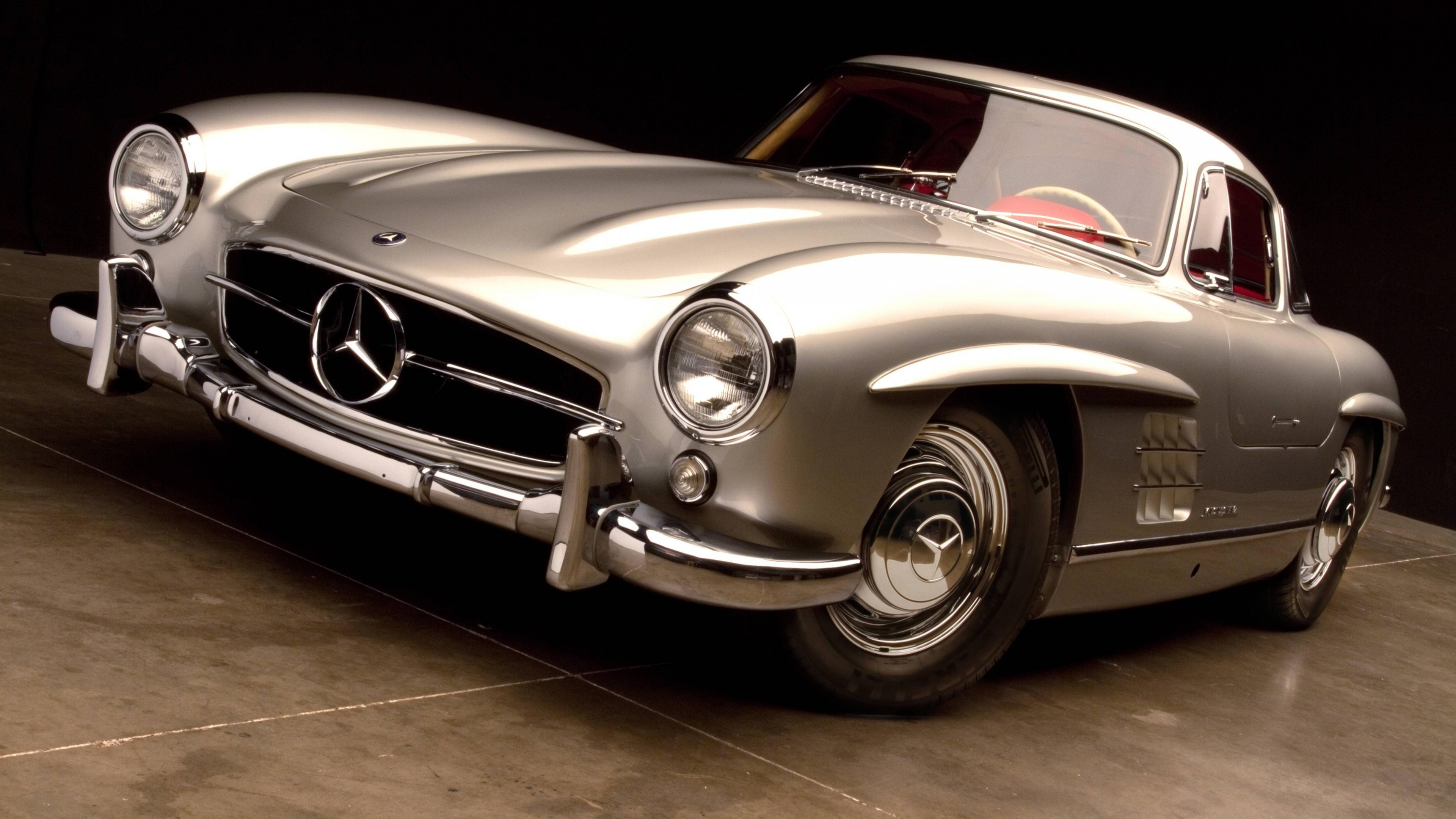 Desktop Wallpaper Mercedes Benz 300 Sl, Classic Car, 4k, HD Image, Picture, Background, Japbgb