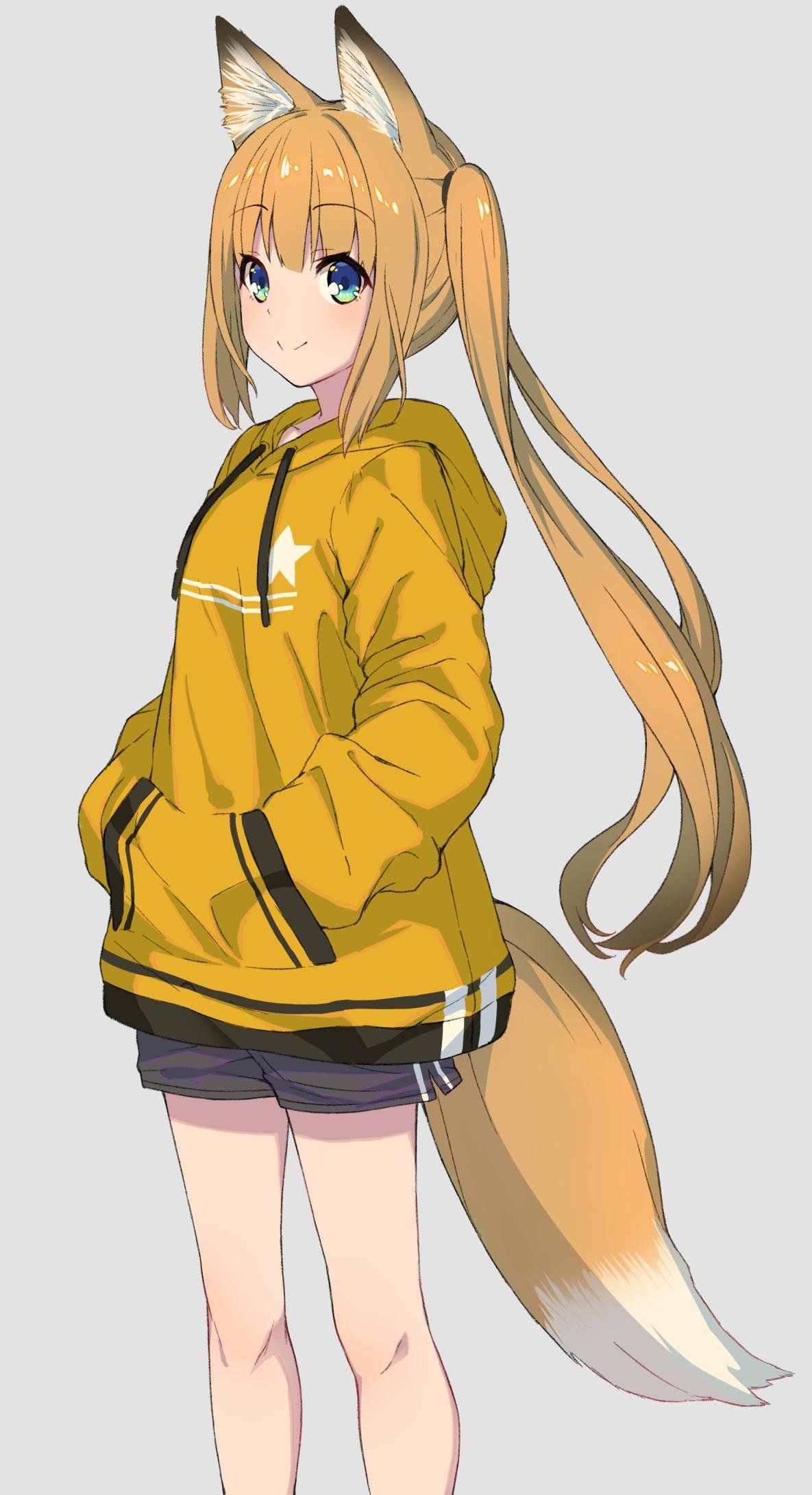 kawaii fox. Fox girl, Neko girl, Girl cartoon