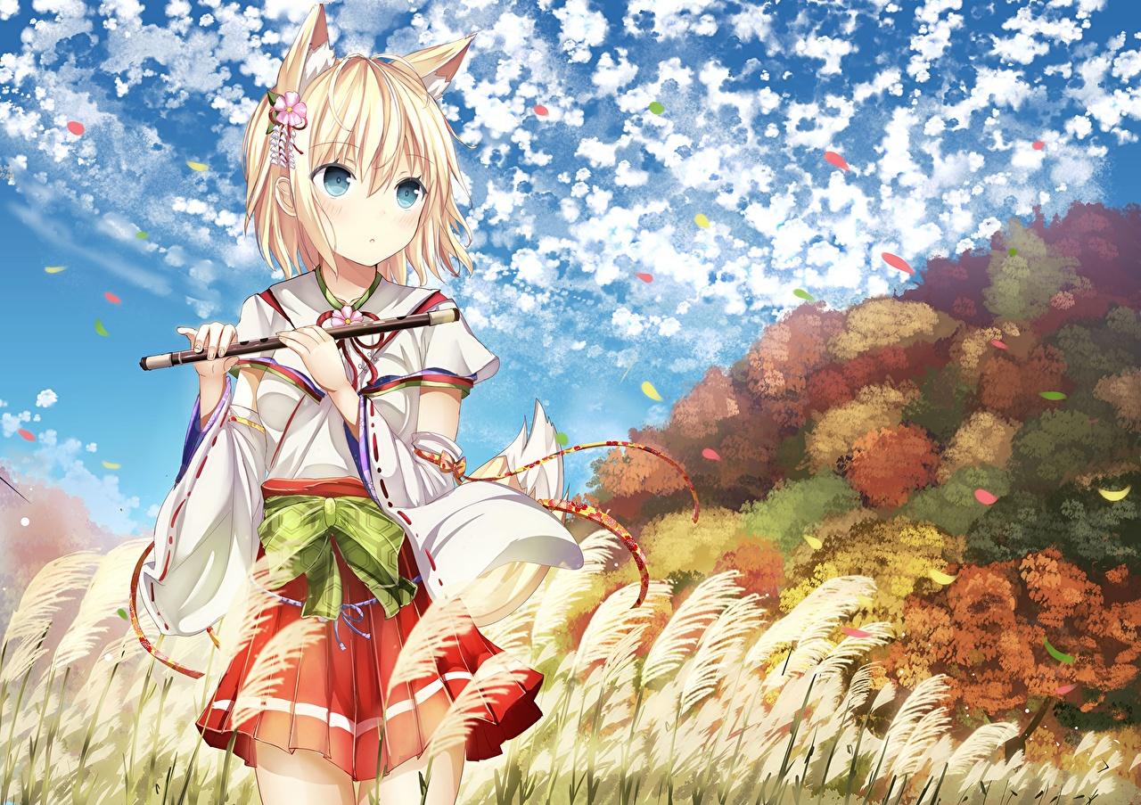 Anime Fox Girl Wallpaper Free Anime Fox Girl Background