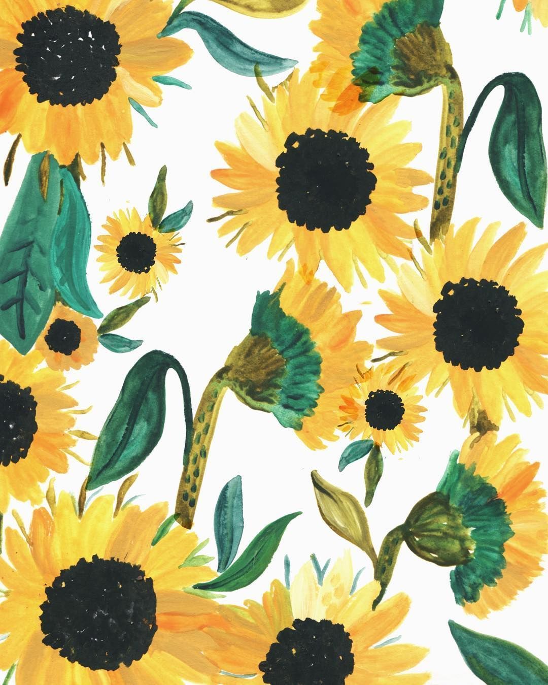 Sunflower Pattern Wallpaper Free Sunflower Pattern Background
