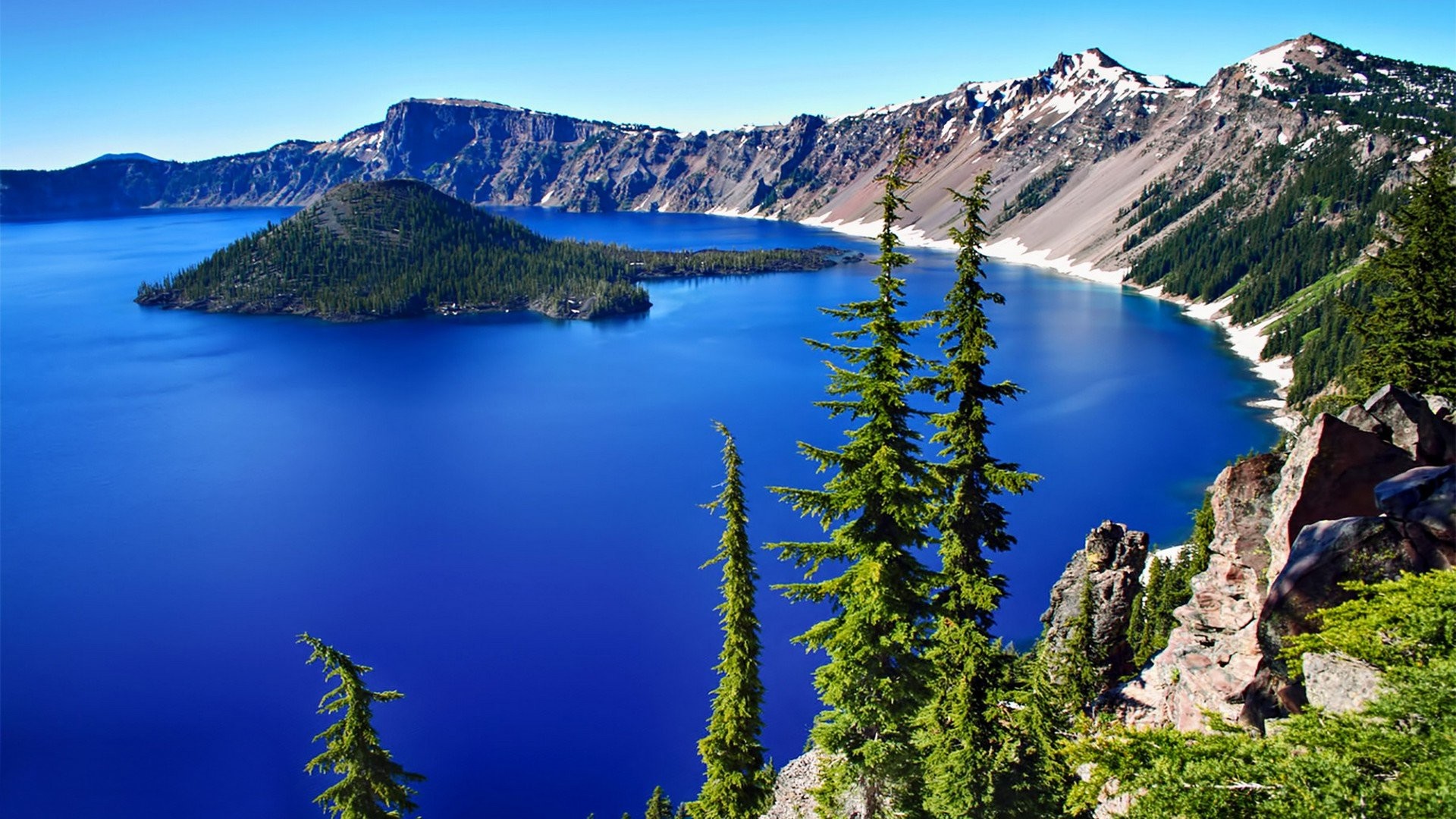 1920x Nature Landscape Oregon Crater Lake National Lake National Park