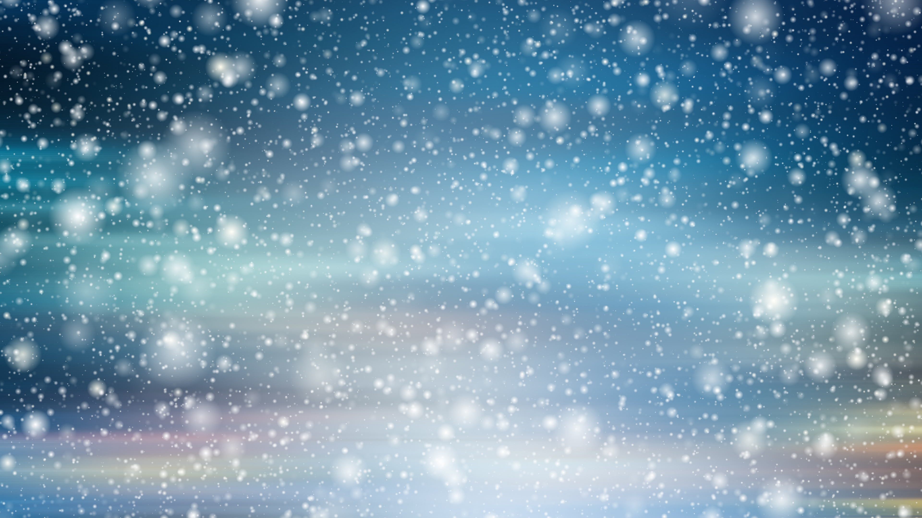 Download Glare, snowfall, Christmas, abstract wallpaper, 3840x2160, 4K UHD 16:9, Widescreen