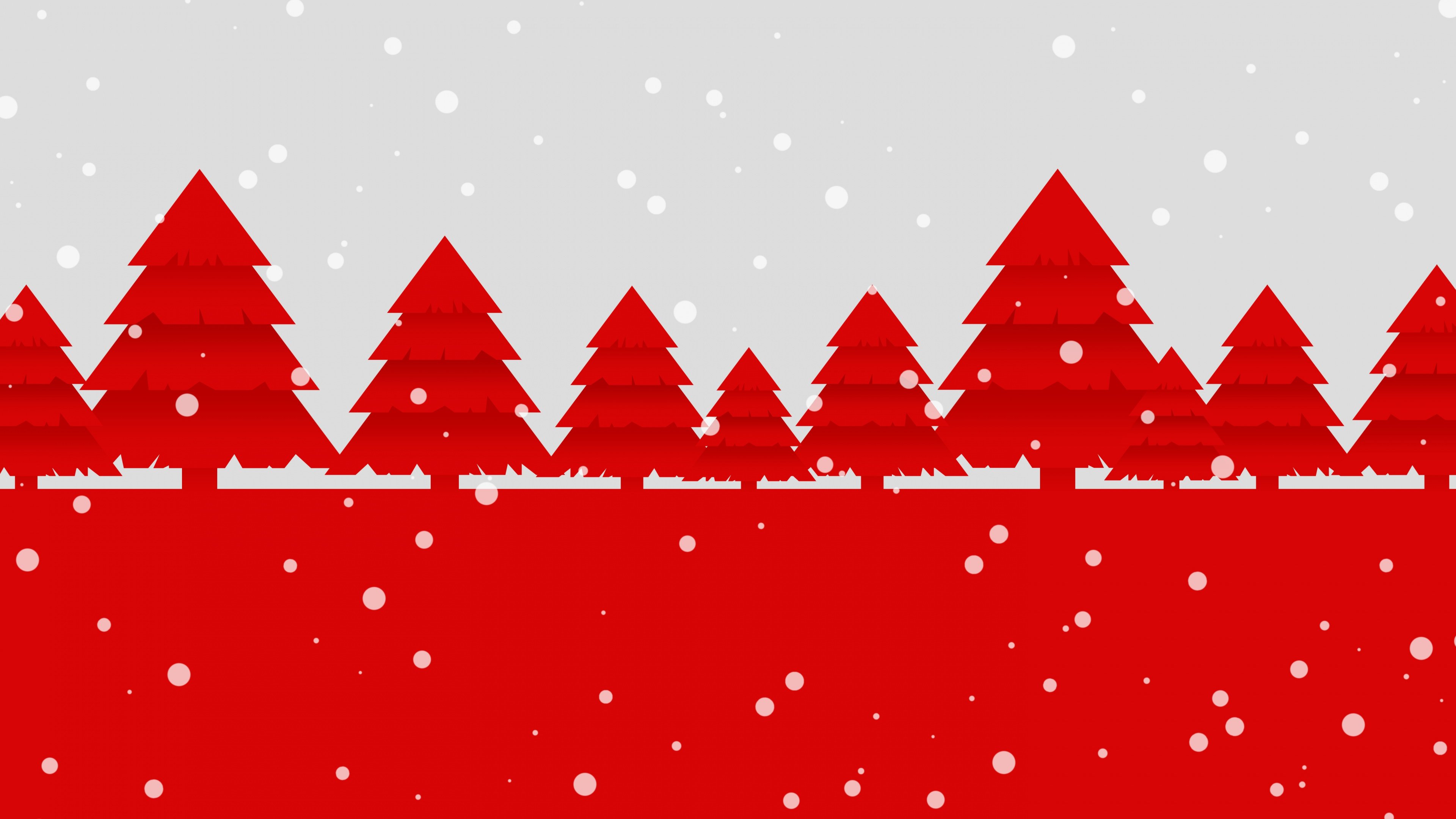 Download Red, pine trees, Christmas, abstract wallpaper, 3840x 4K UHD 16: Widescreen