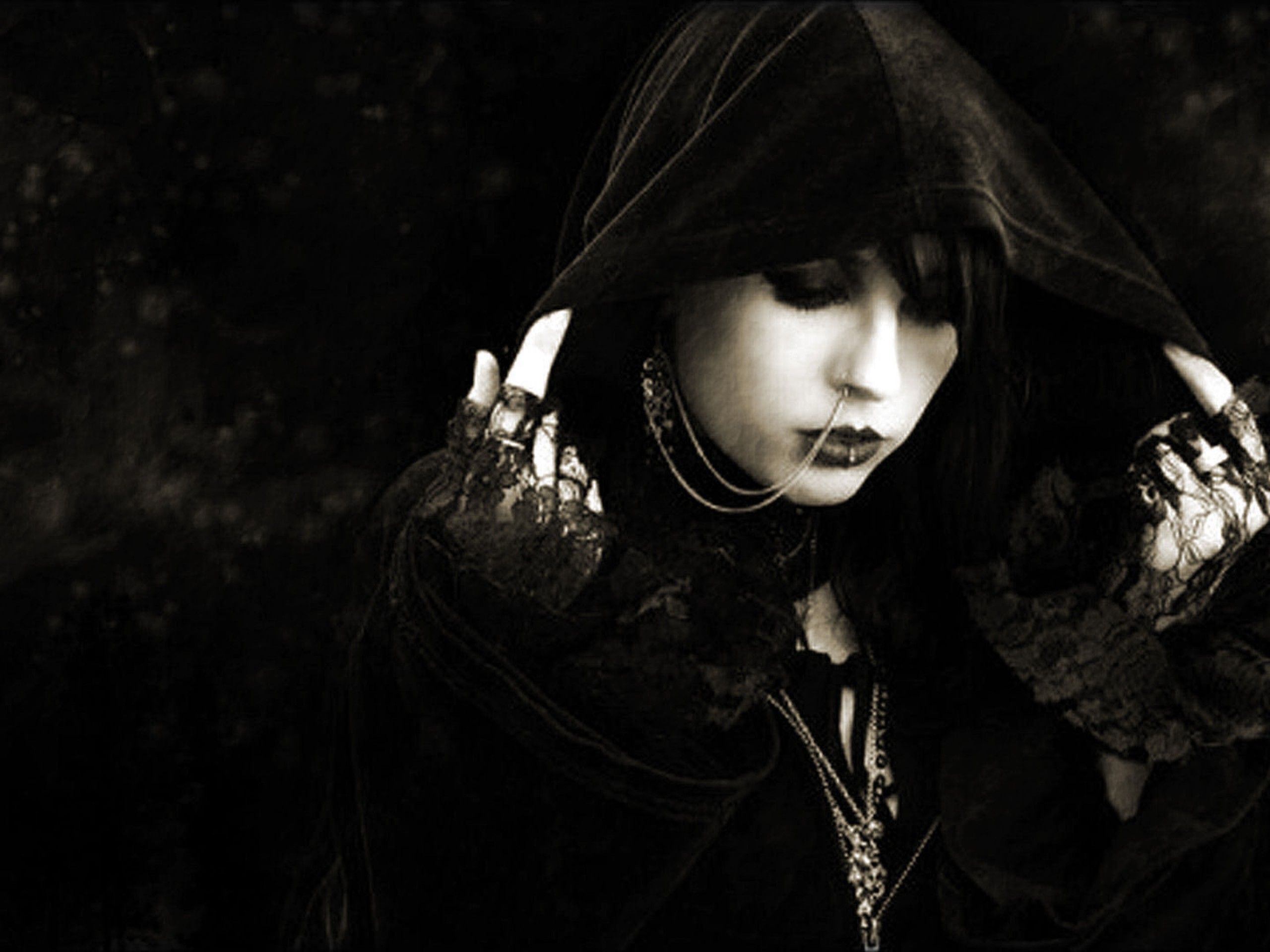 Black Goth Girl Wallpapers - Wallpaper Cave