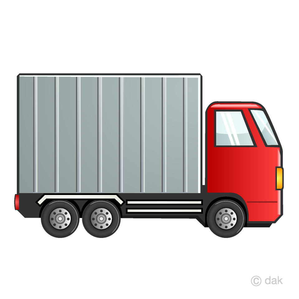 Red Container Truck Clip Art Free PNG Image｜Illustoon
