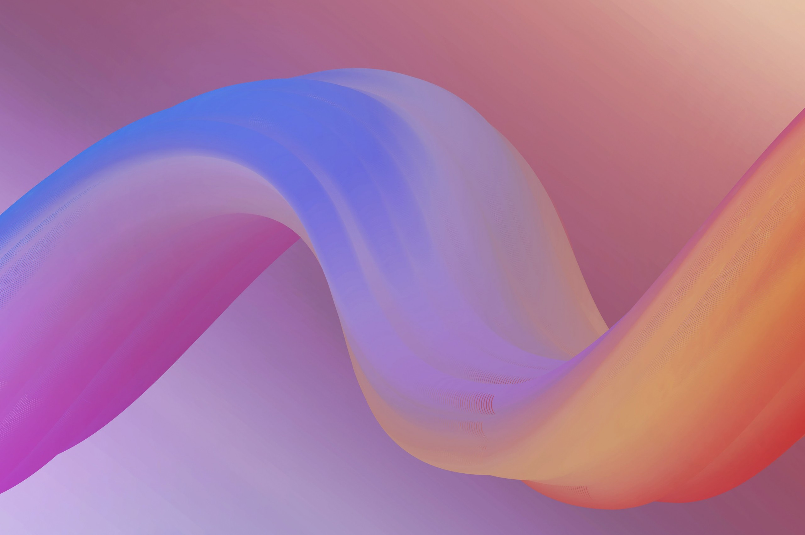 Download 2560x1700 Gradient Wave, Pastel Colors, Warm Wallpaper for Chromebook Pixel