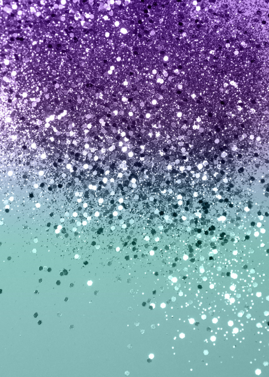 Purple Teal Glitter 1' Poster by Anita's & Bella's Art. Displate. Glitter phone wallpaper, Glitter wallpaper, Glitter wall art