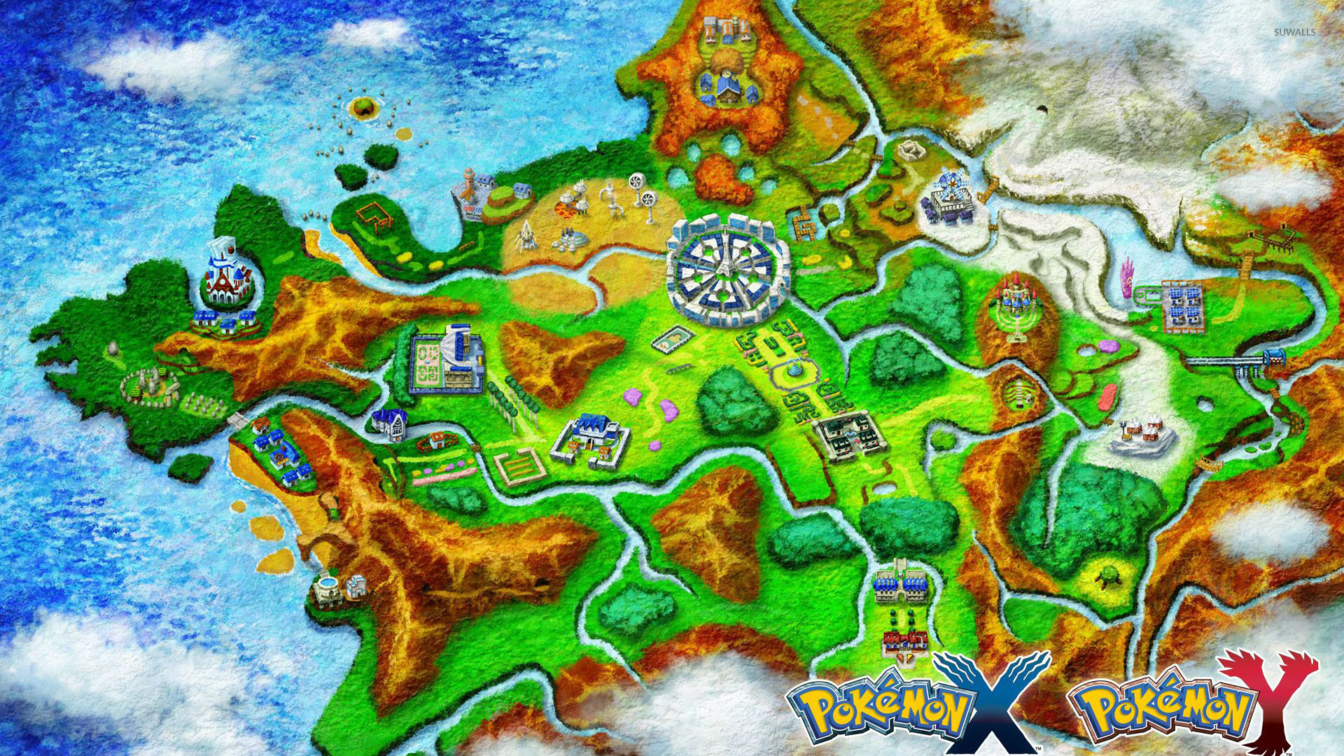 pokemon wallpaper 1920x strategy video game, map, organism, water, ecoregion, games, world, watercourse, adventure game