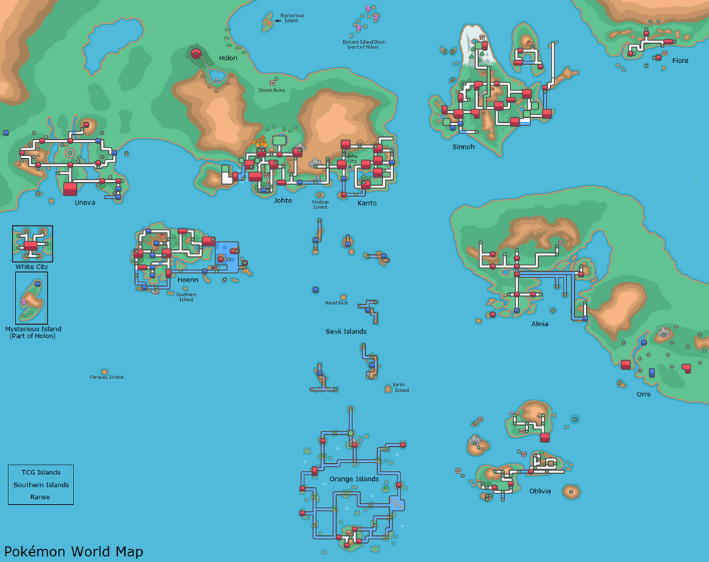 The Best Free Game Picture Wallpaper Photo Screenshots: Pokemon World Map
