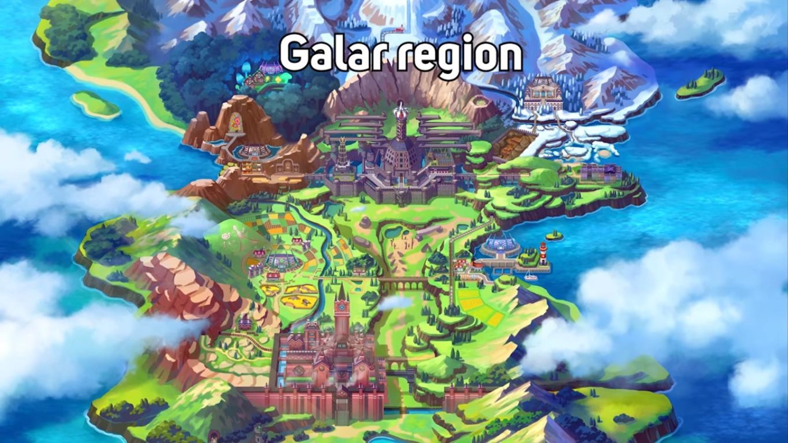 Galar Region Sword And Shield Map
